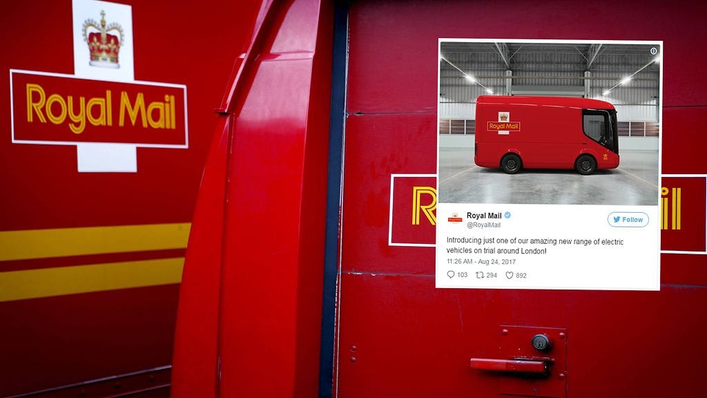 Brittiläisen jakeluyhtiön uusien postiautojen muotoilu on omaa luokkaansa.