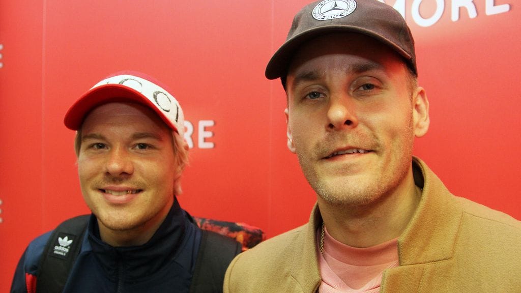 Jare Brand ja Ville Galle Popkorni-albumin julkaisupäivänä 28. elokuuta 2017.