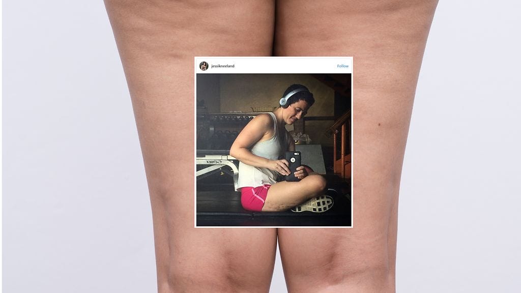 Jessi Kneelandin mukaan selluliitti nähdään liian usein negatiivisessa valossa.