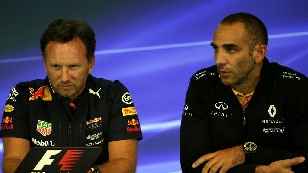 Christian Horner ja Cyril Abiteboul.