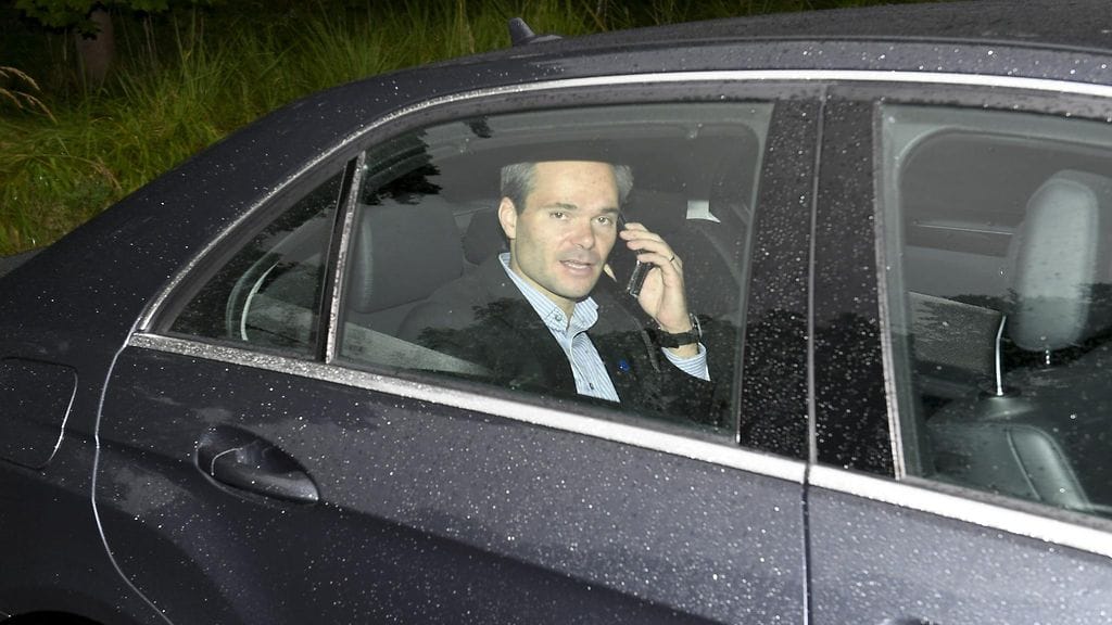 Ulkomaankauppa- ja kehitysministeri Kai Mykkänen saapui hallituksen budjettineuvotteluihin Kesärantaan.