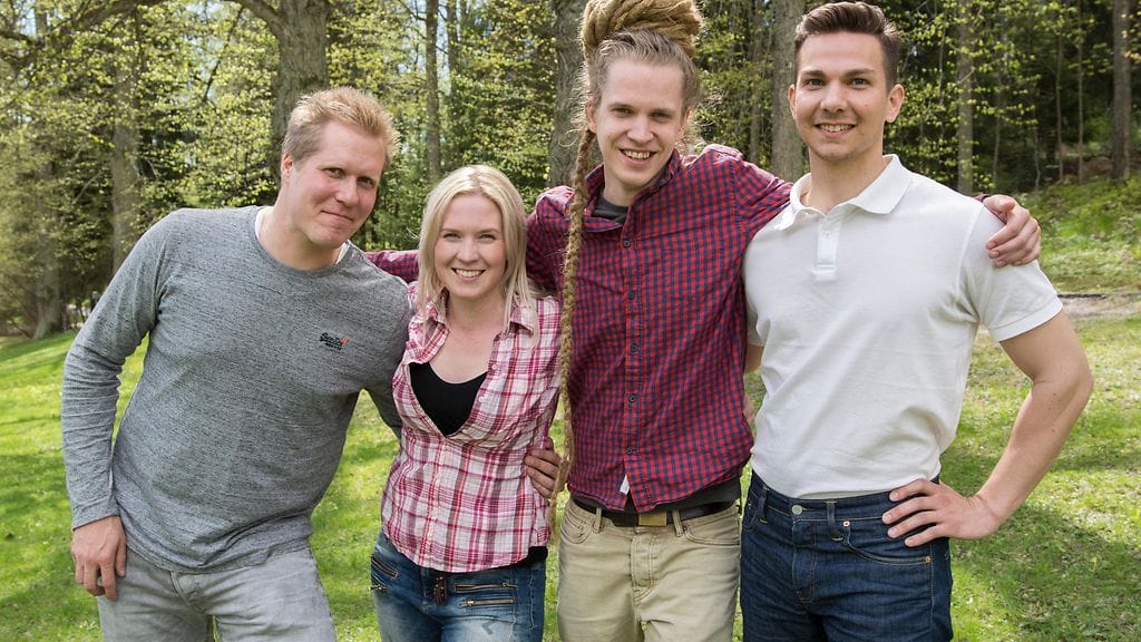 Uudet maajussit ovat Aapo, Sanna, Lauri ja Heikki.