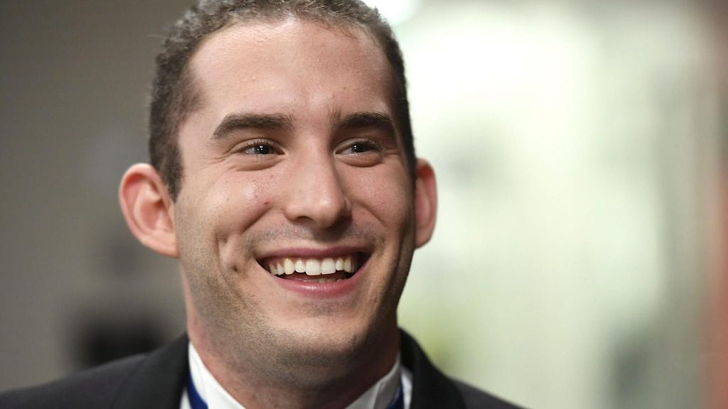 Yhdysvaltalainen Mackenzie Melemed kansainvälisen Maj Lind -pianokilpailun finaalissa Musiikkitalossa Helsingissä 31. elokuuta 2017.