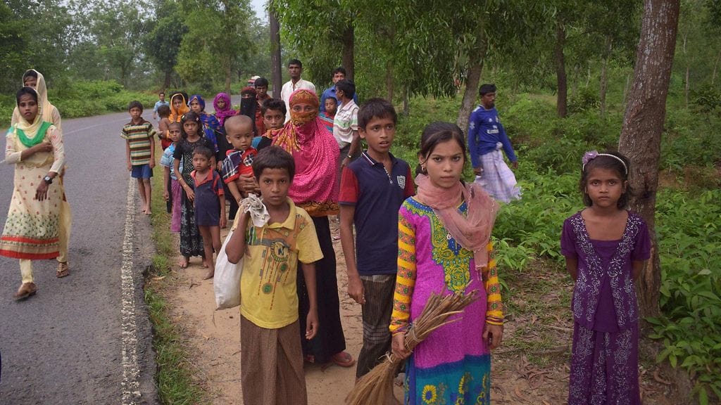 Rohingya-pakolaisia Bangladeshissa viime viikolla.