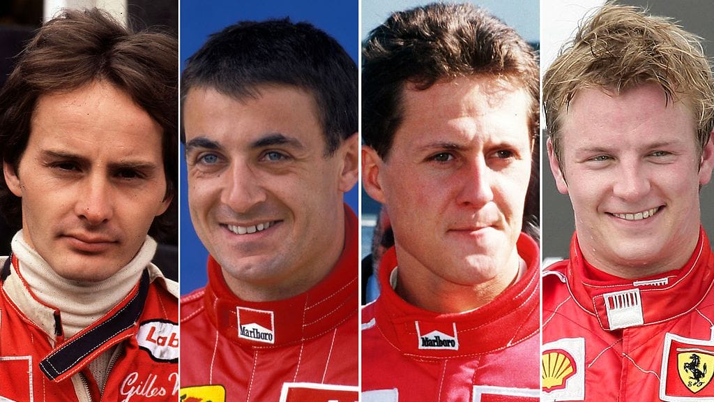 Gilles Villeneuve, Jean Alesi, Michael Schumacher ja Kimi Räikkönen.