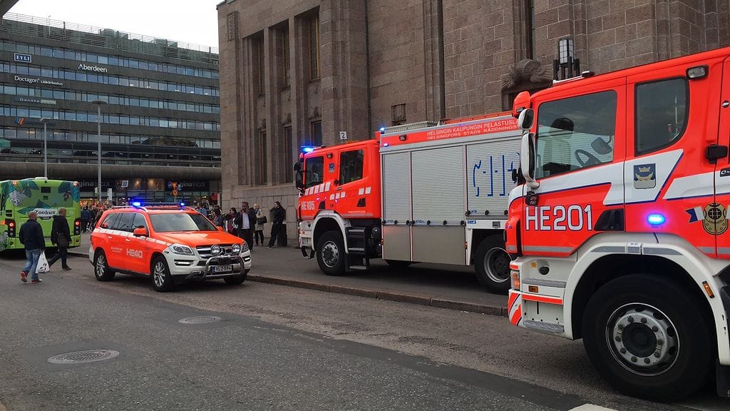 Tulipalo Helsingin Rautatieaseman kellaritiloissa 6.9.2017.