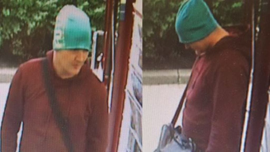 Poliisin julkaisema kuva epäillystä tekijästä.