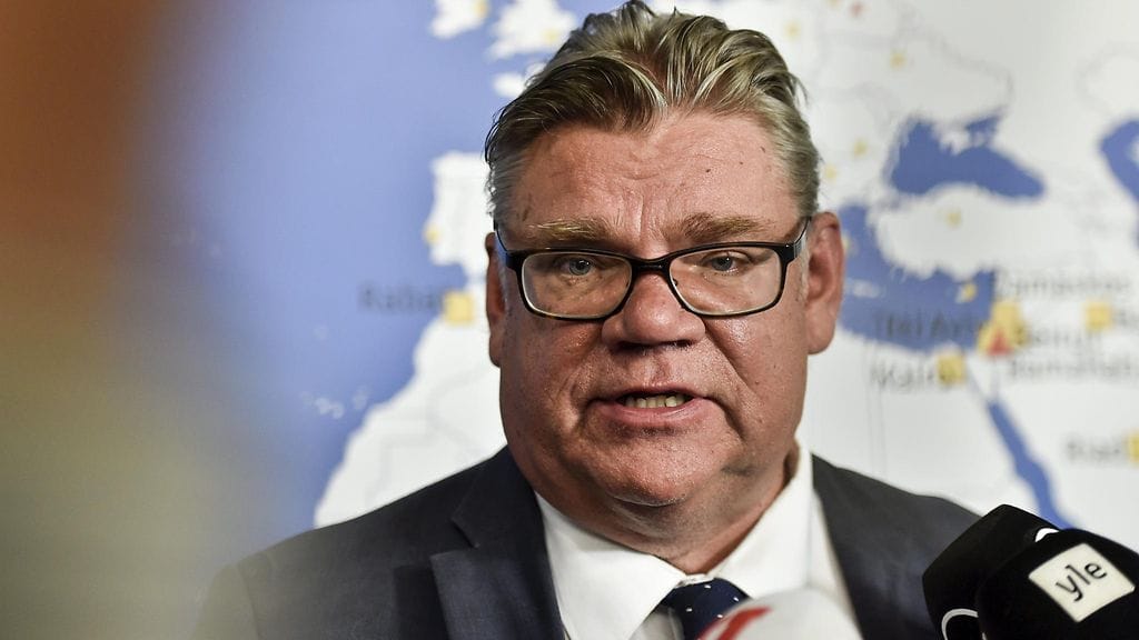 Ulkoministeri Timo Soini Suomen suurlähettiläiden kokouksessa Helsingissä viime kuussa.