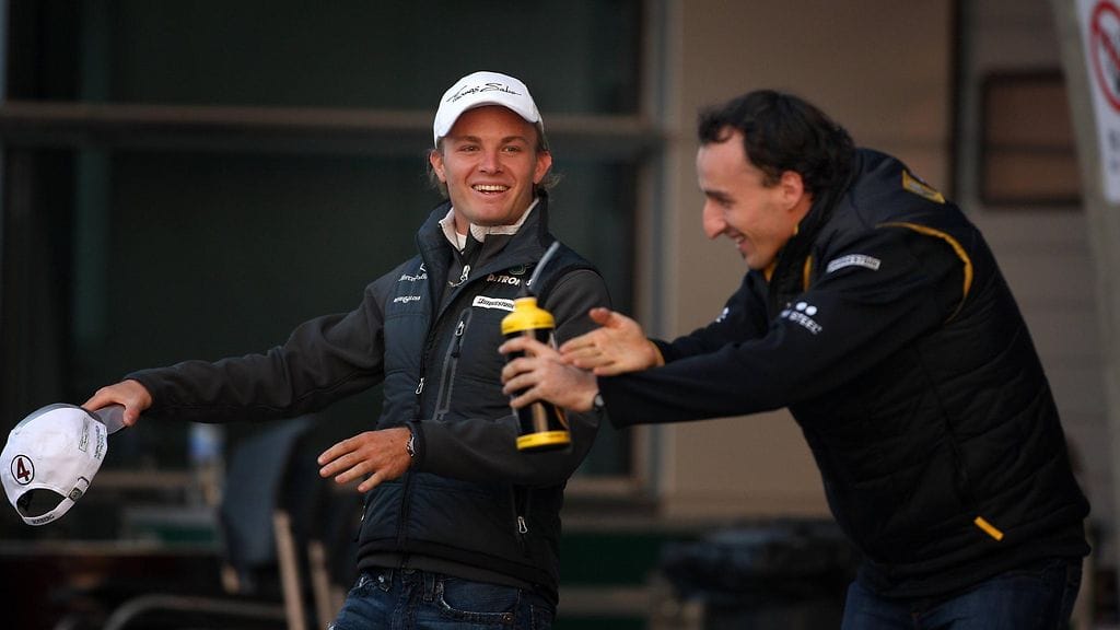 Nico Rosberg ja Robert Kubica vuonna 2010.