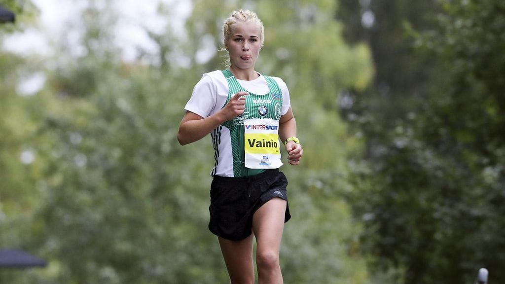 Alisa Vainio SM-maratonilla lauantaina.