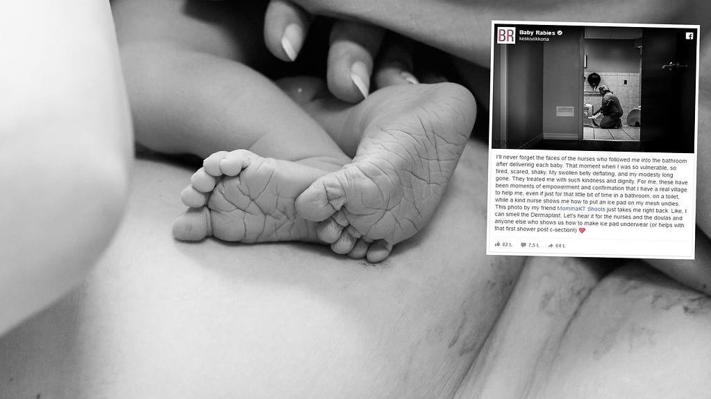 Valokuva synnytyksen jälkeisestä hetkestä on samaan aikaan rehellinen, mutta niin kaunis.