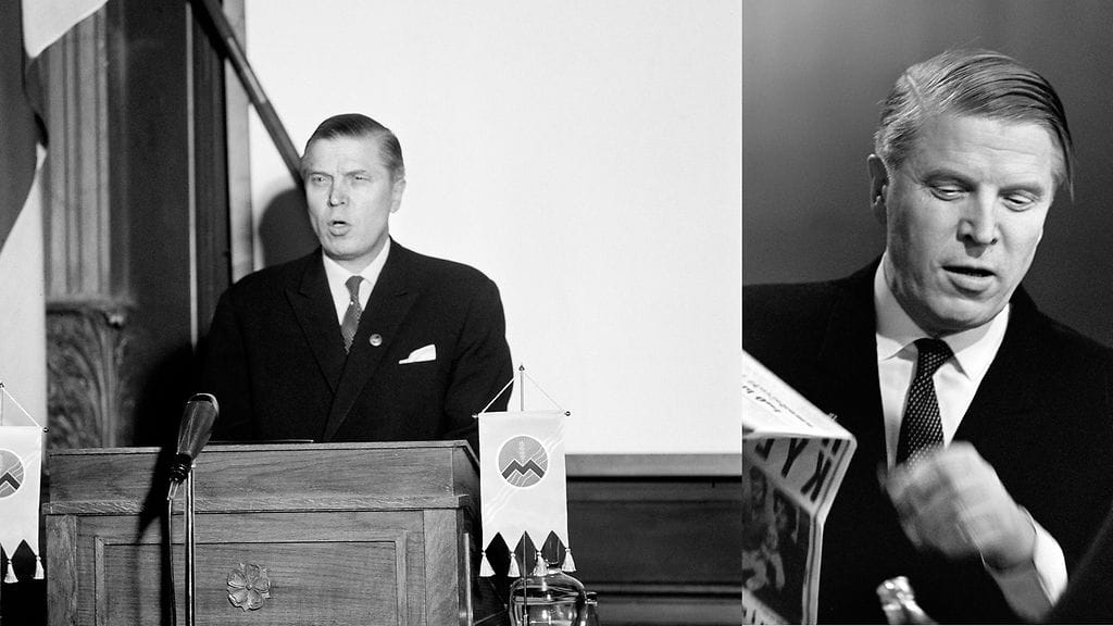 Keskustakonkari Johannes Virolainen oli puolueensa puheenjohtaja, moninkertainen ministeri ja ennätysmies kansanedustajapäivien määrässä. Jälkimmäisen ennätyksen Virolaiselta vei kokoomuksen Ilkka Kanerva 16. syyskuuta 2017.