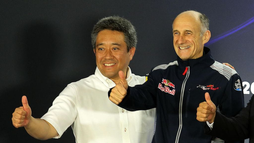 Masashi Yamamoto ja Franz Tost ovat hyvää pataa.