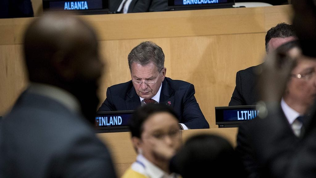 Presidentti Sauli Niinistö otti osaa YK:n uudistamista käsittelevään kokoukseen eilen ennen tänään alkanutta YK:n yleiskokousta.