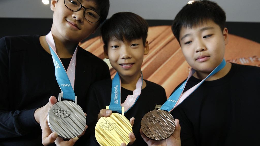 Siinä ne ovat, Pyeongchangin olympialaisten mitalit.