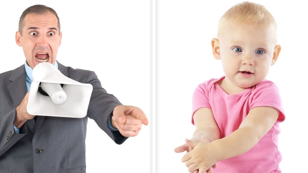 Käyttäytyykö pomosi kuin kärttyinen taapero?