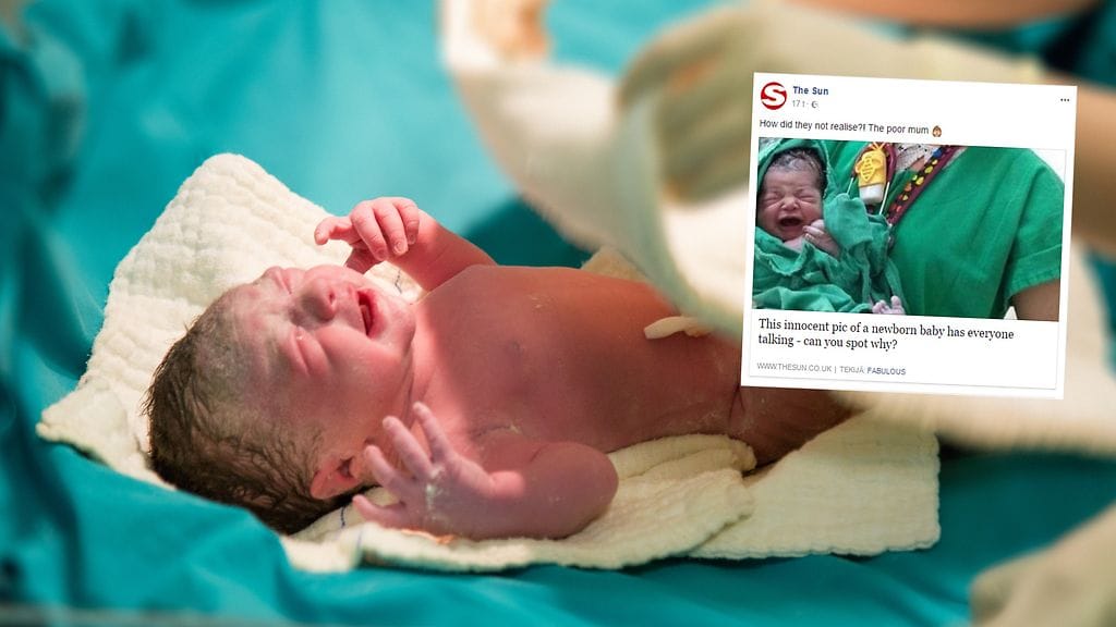 Kuva vastasyntyneestä on huvittanut jo tuhansia.