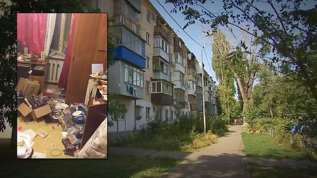 Tässä naapurustossa kannivalismista ja 30 taposta epäilty venäläispariskunta asui. Pikkukuvasta näkyy, millainen sekasorto nyt pidätetyn kaksikon asunnossa vallitsi.