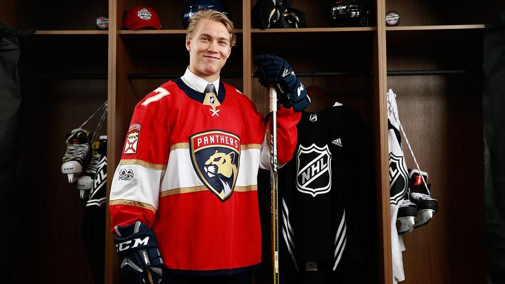 Sebastian Repo viime kesän NHL-draftissa.