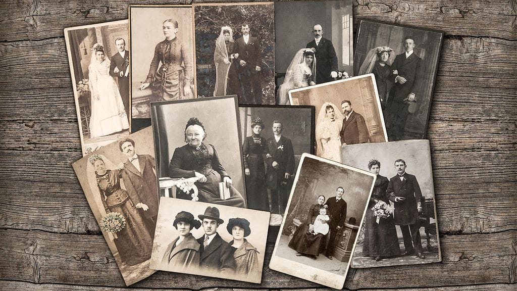 Kuvituskuvaa vanhoista valokuvista.