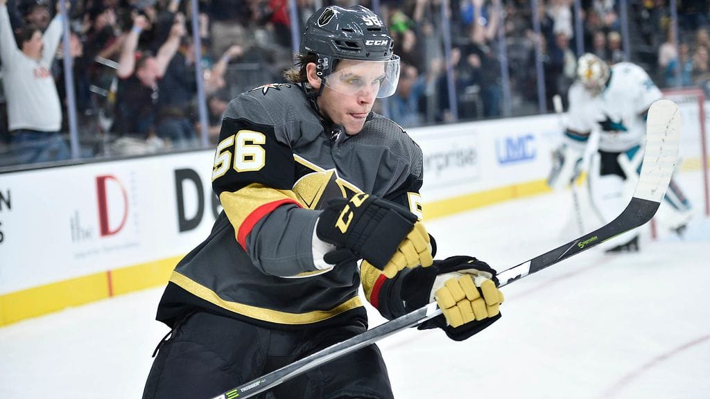 Erik Haula vei Vegasin San Josea vastaan 1–0-johtoon.