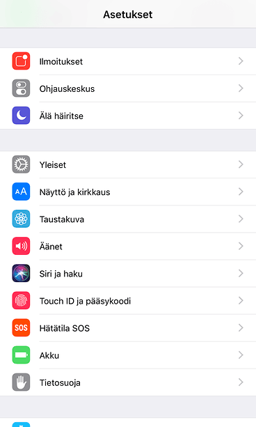 iphone älä häiritse ss