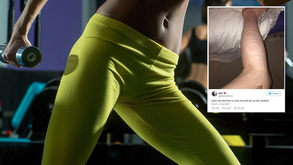 Tämän naisen treenikerta päättyi hauskaan lopputulokseen.