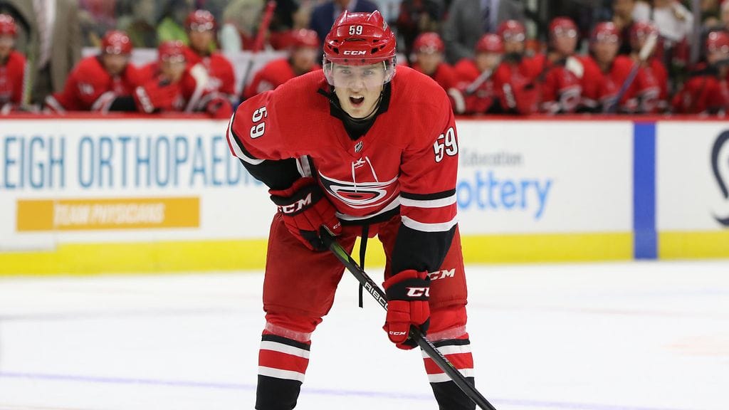 Janne Kuokkanen Carolinan paidassa harjoitusottelussa.