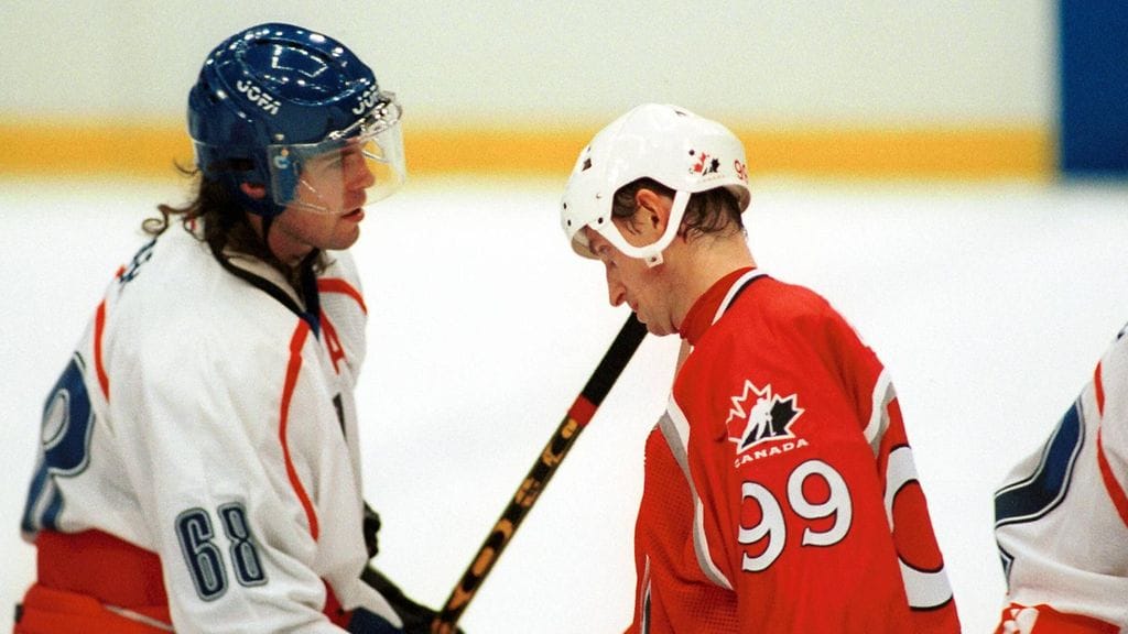 Jaromir Jagr ja Wayne Gretzky.