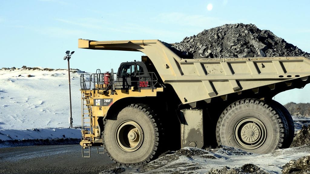 Louheensiirtoautoja käytetään louhoksilla kuljettamaan materiaalia. Kuvituskuva.