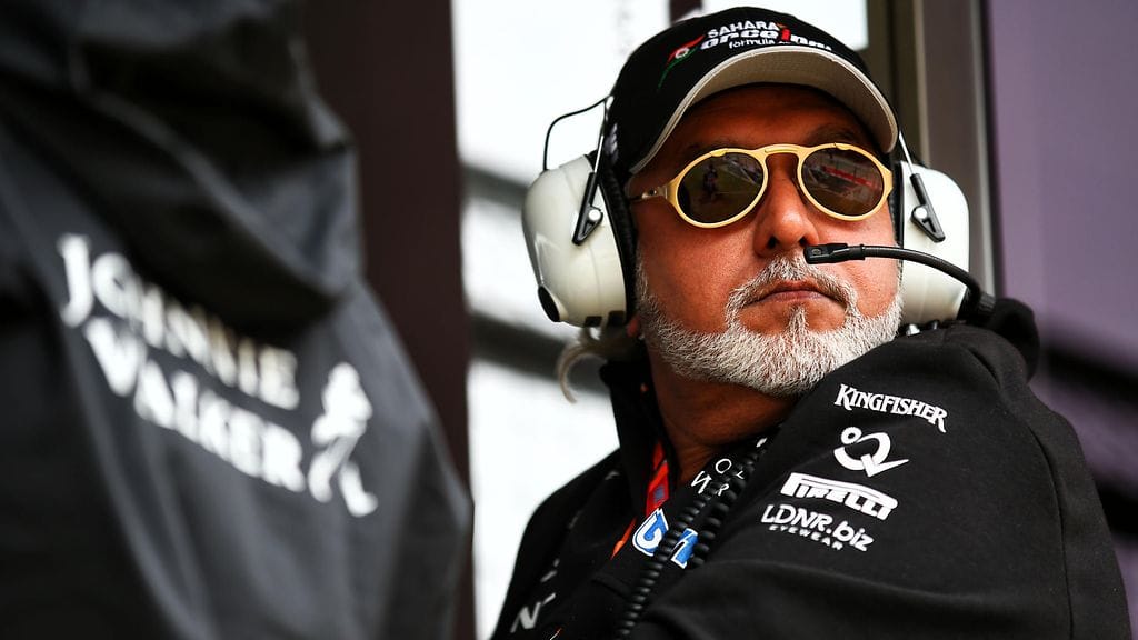 Vijay Mallya on tällä kaudella nähty F1-varikolla vain Britannian GP:ssä Silverstonessa.