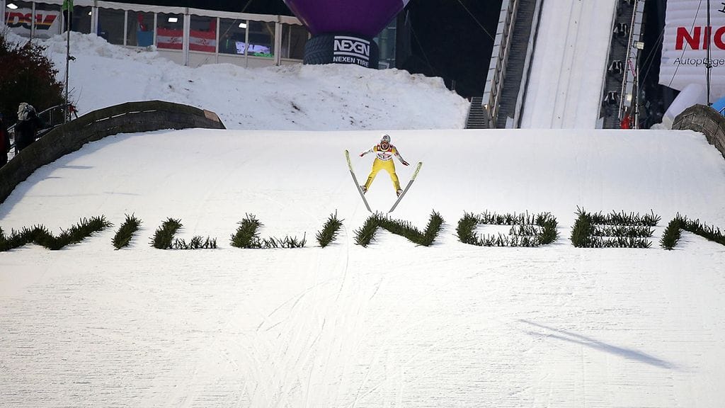 Norjan Daniel Andre Tande Willingenin mäessä viime tammikuussa.