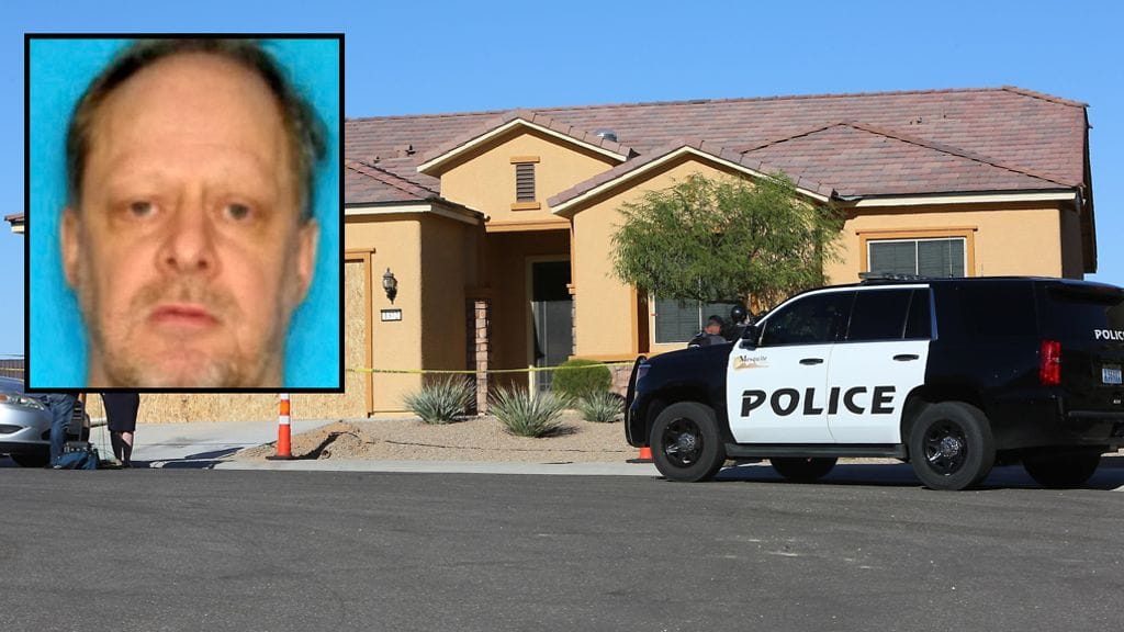Stephen Paddock ja hänen kotitalonsa Navadan Mesquitessa.