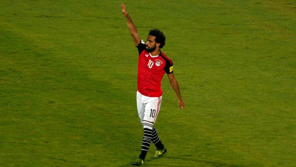Mohamed Salah oli Egyptin sankari sunnuntaina. Kuva syyskuun karsintaottelussa.