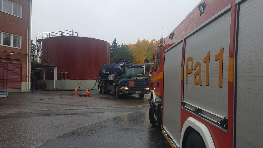 Vahinko tapahtui lämpölaitoksella.
