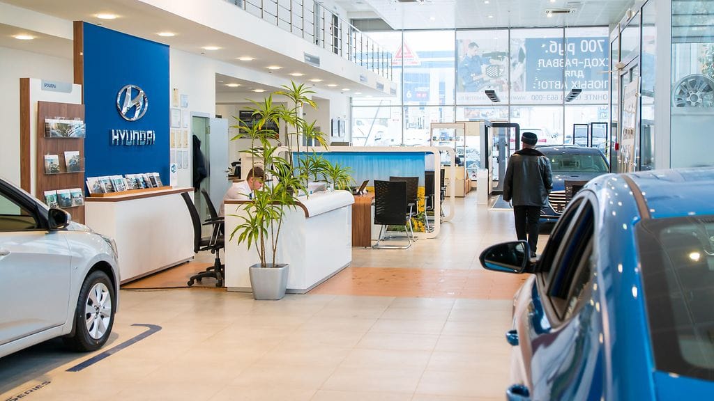 Hyundain myymälä Venäjällä.