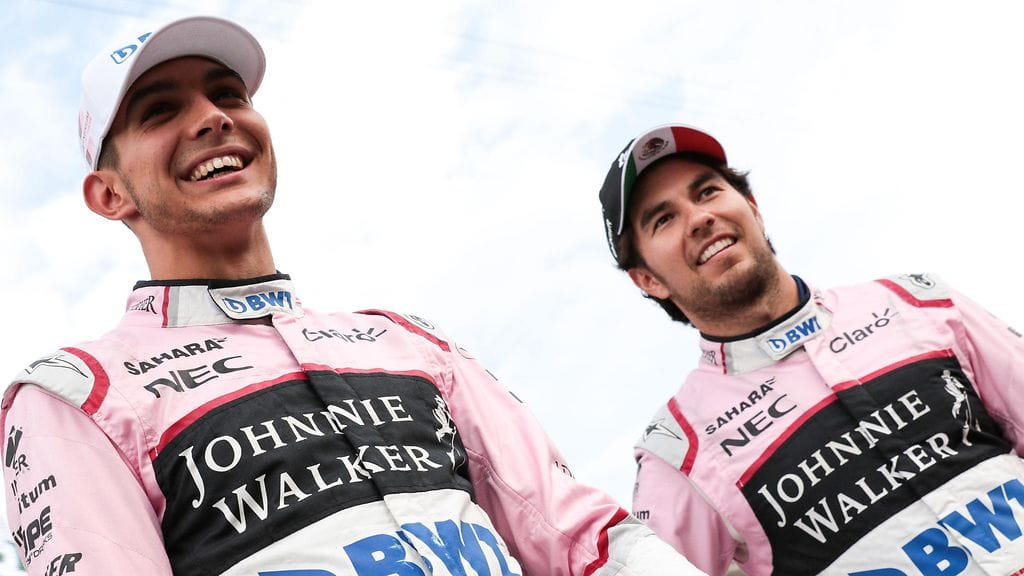 Esteban Ocon ja Sergio Perez.