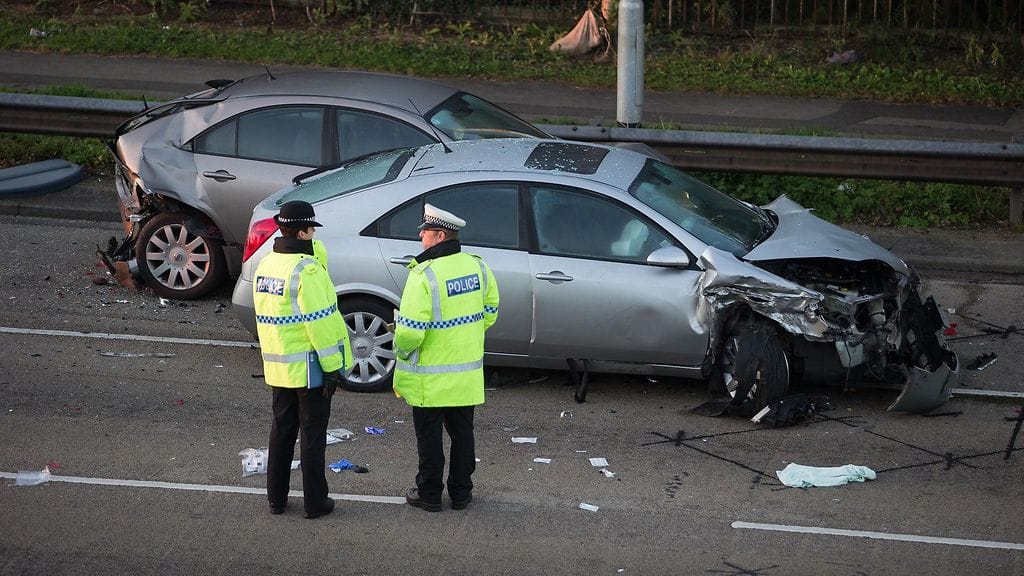 Kuva Britanniassa sattuneesta kuolonkolarista.