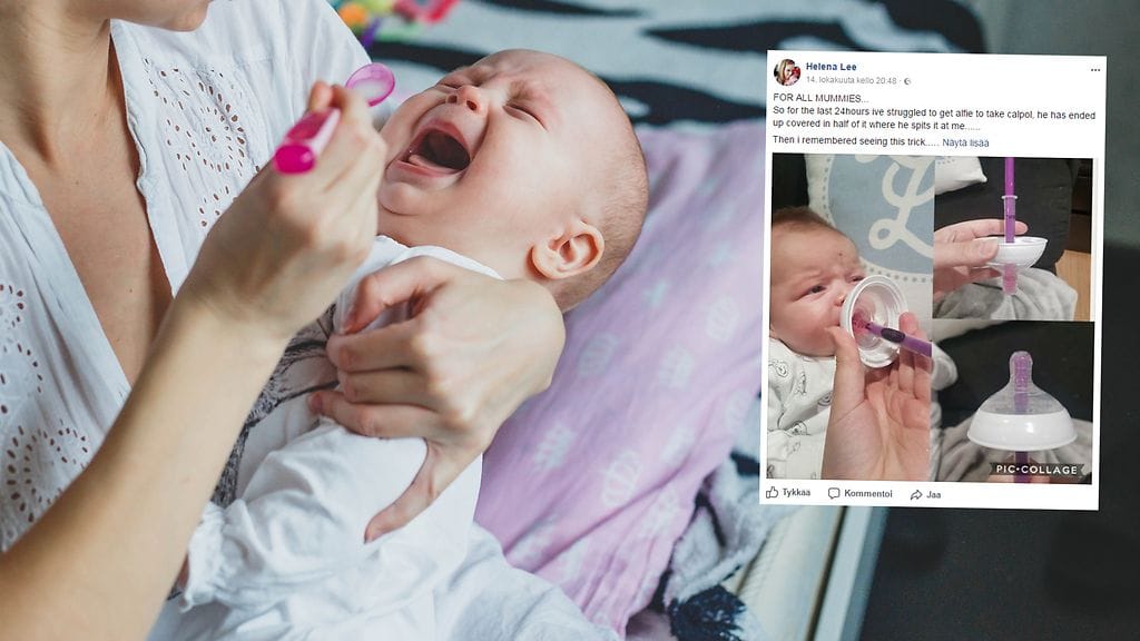 Lähes jokainen vanhempi tietää, että läkkeen antaminen vauvalle voi olla melko haastava operaatio.