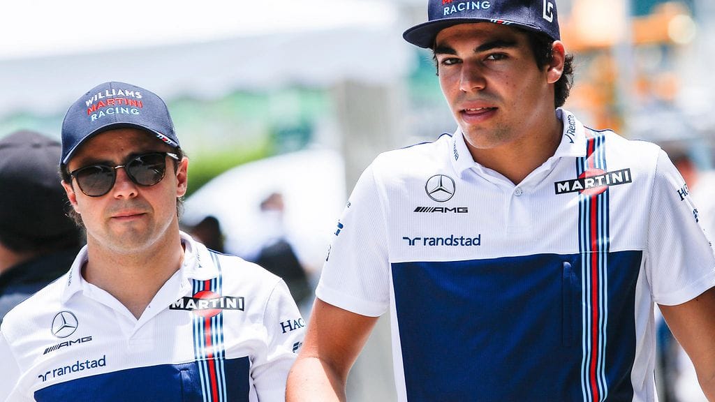 Lance Stroll (oik.) ajoi tällä kaudella Felipe Massan tallikaverina.