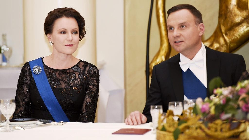 Jenni Haukio, Puolan presidentti Andrzej Duda juhlaillallinen Presidentinlinnassa 24.10.2017