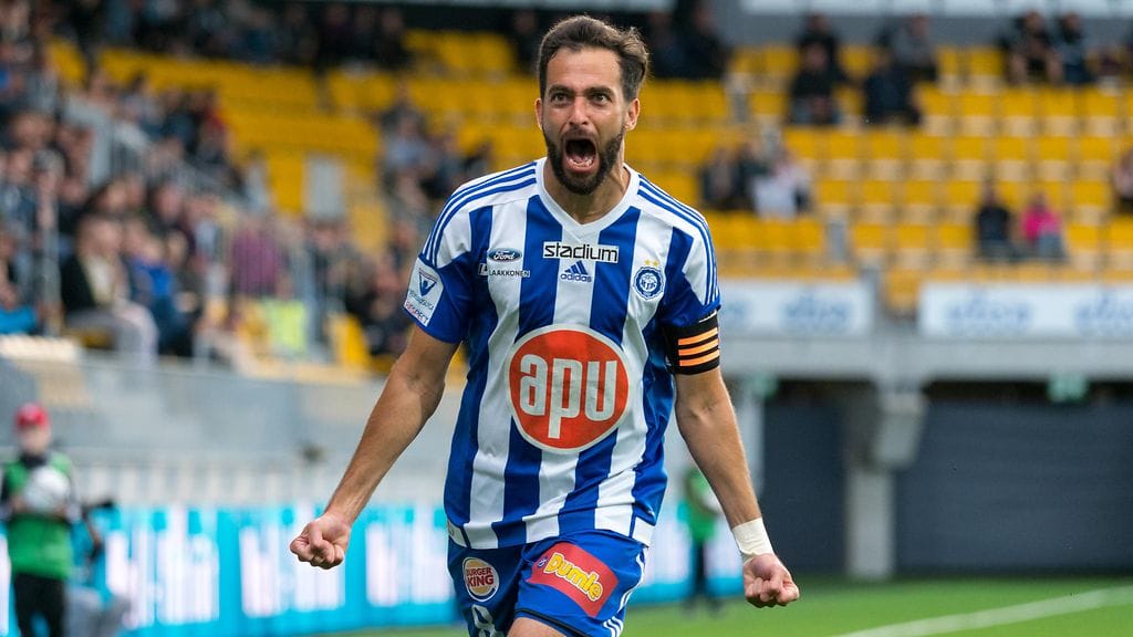 Rafinha ja HJK juhlivat mestaruutta tällä kaudella.