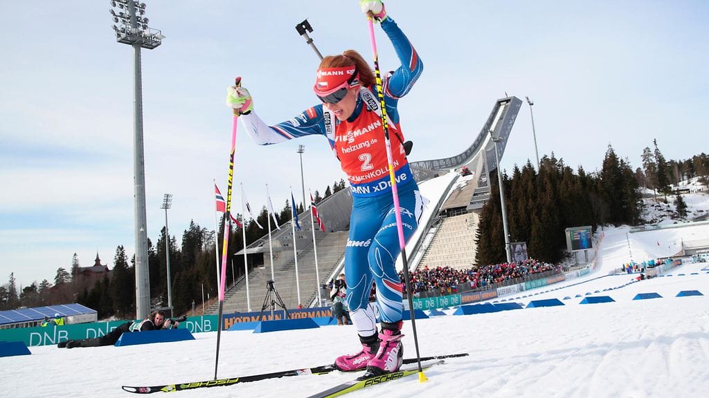 Gabriela Koukalova on voittanu urallaan kaksi MM-kultaa.
