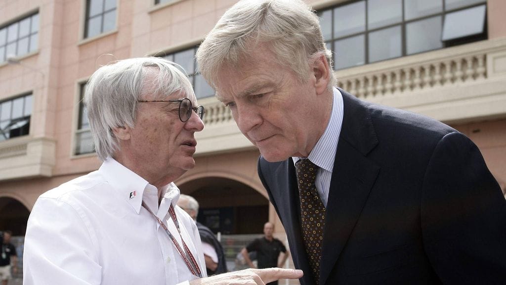 Bernie Ecclestone (vas.) ja Max Mosley