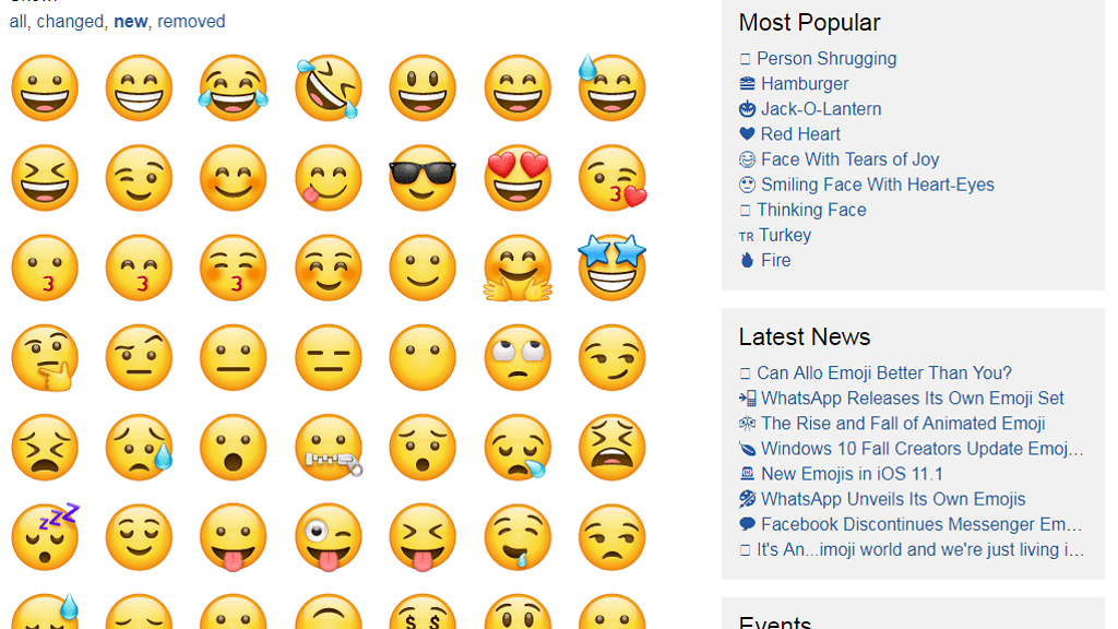 Kuvakaappaus Emojipedian sivulta.