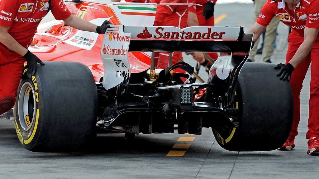 Kimi Räikkösen Ferrari-auto.