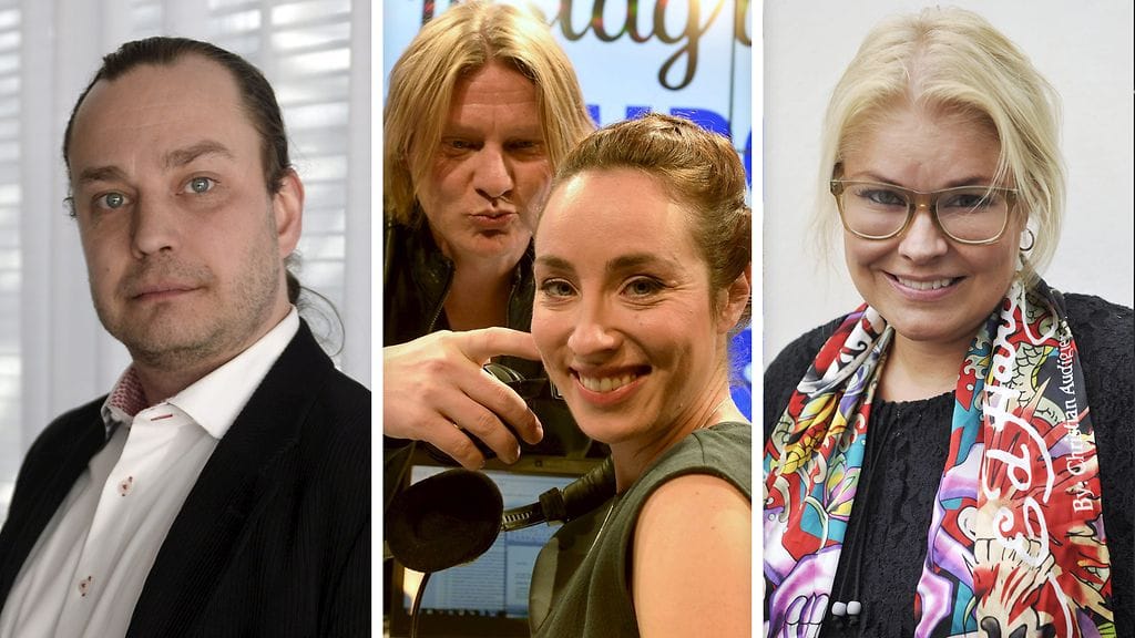 Harri Moisio, Jaajo Linnonmaa ja Anni Hautala sekä Minna Kuukka.