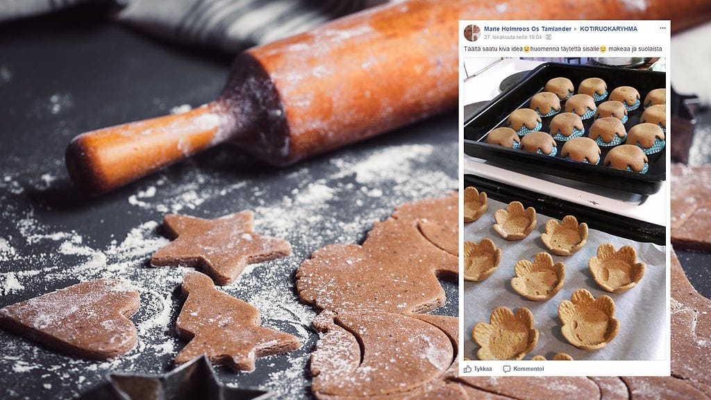 Syötävät piparikulhot valmistuvat vaivattomasti.