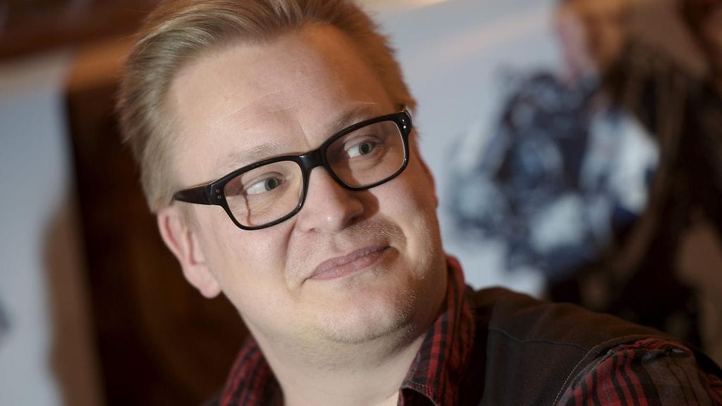 Ohjaaja ja käsikirjoittaja Teemu Nikki Lovemilla-elokuvan lehdistötilaisuudessa Helsingissä 30. tammikuuta 2015.