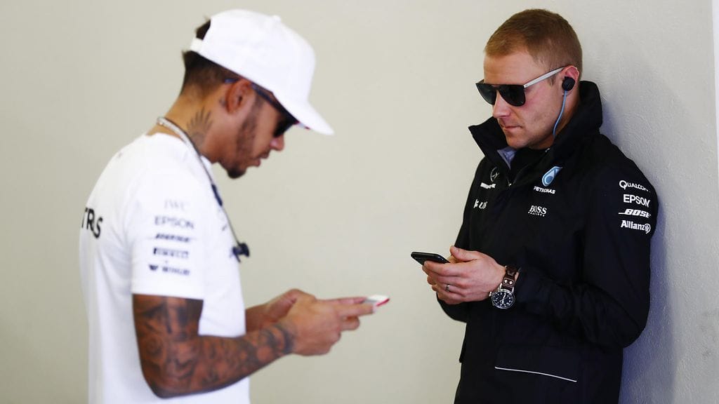 Lewis Hamiltonin (vas.) maailmanmestaruus varmistui edellisessä Meksikon GP:ssä. Tallikaveri Valtteri Bottas on MM-sarjassa Hamiltonin ja Sebastian Vettelin takana kolmantena.